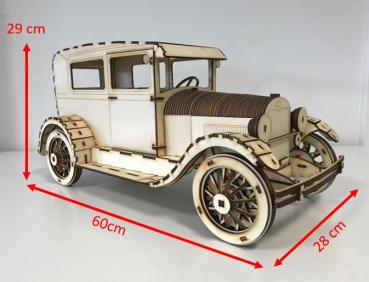 Ford Model A 1929  als 3D Modell aus Holz - Abmessungem