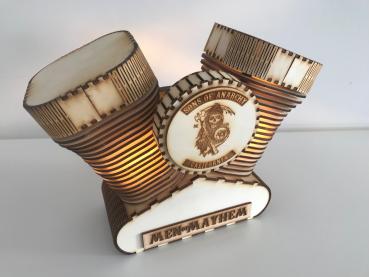 Twin Engine Lampe mit SOA Logo