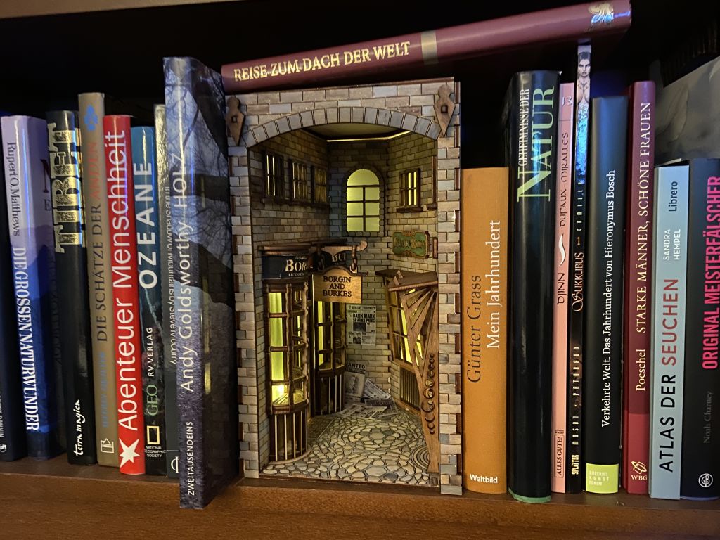 Knock turn Alley  Book nooks, Bookshelf art, Fairy house