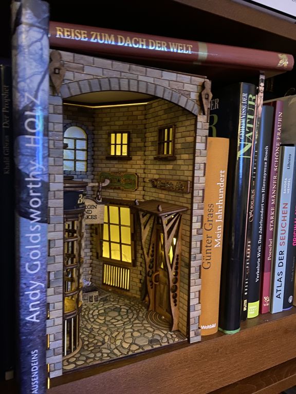 Knock turn Alley  Book nooks, Bookshelf art, Fairy house