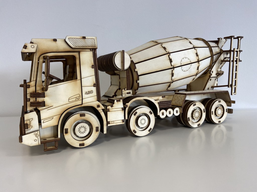 Volvo FMX truck Concrete Mixer - customized 3D Model in Truck 3DExport